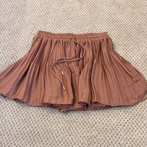 Mustard Seed Tan Pleated Skort